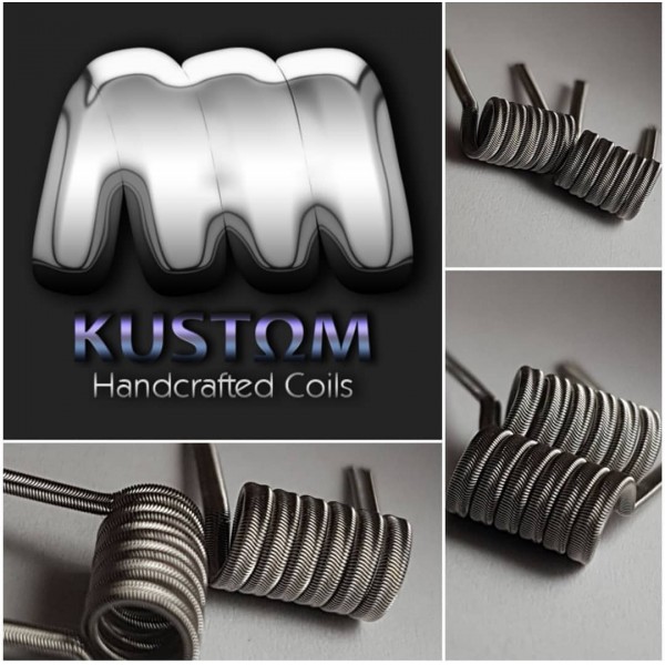 Pre-Rolled Coils - Am Kustohm Handcrafted Alien 5 Wrap 0.12 Ohm/Dual